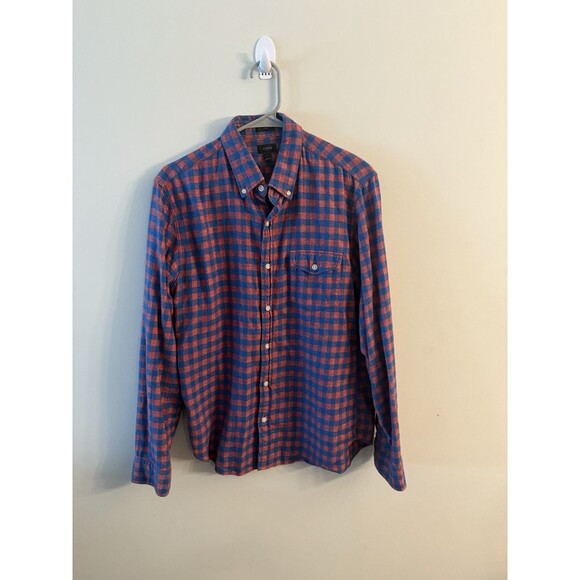 J Crew Womens Long Sleeve Flannel Shirt Size M  Slim Fit ‎  Pre-Owned - Picture 1 of 8